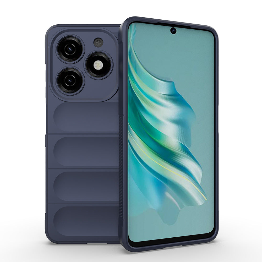 Tecno Spark 20C Kılıf Esnek TPU Oyuklu Arka Yüzey Tasarımlı Zore Etnik Silikon Kapak