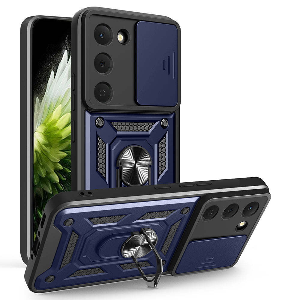 Tecno Spark 40 Pro Kılıf Magnetik Standlı Kamera Korumalı Zore Sürgülü Vega Kapak