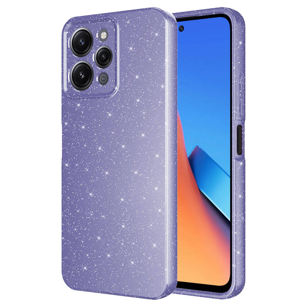 Xiaomi Redmi 12 Case with Camera Protection, Glittery Luxury Zore Cotton Cover
