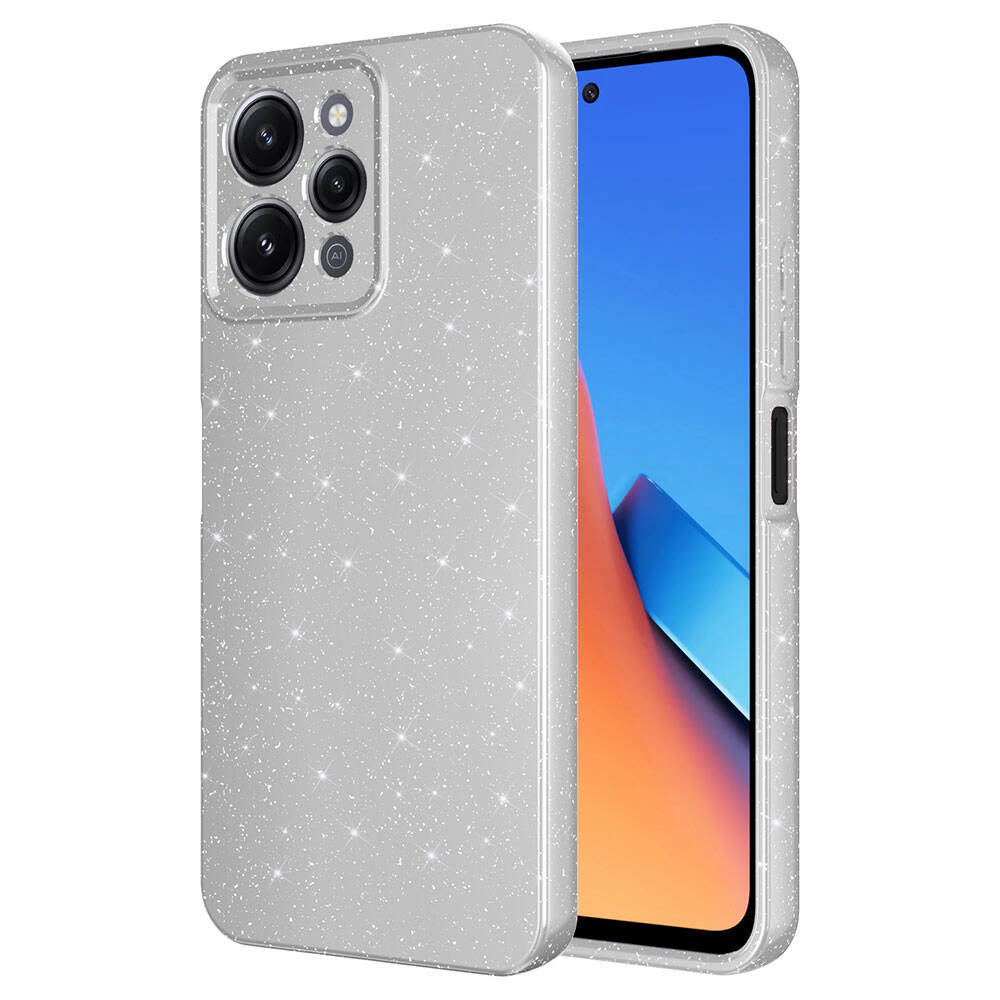 Xiaomi Redmi 12 Case with Camera Protection, Glittery Luxury Zore Cotton Cover