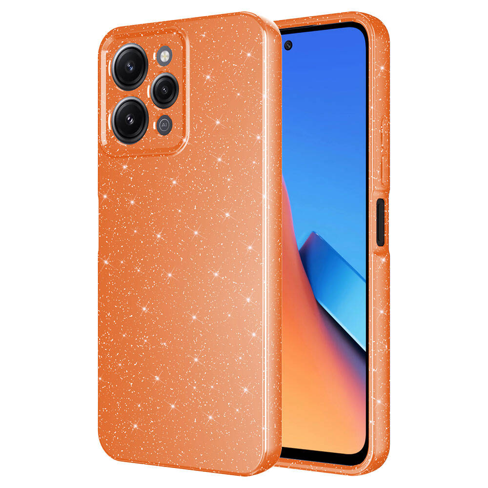 Xiaomi Redmi 12 Case with Camera Protection, Glittery Luxury Zore Cotton Cover