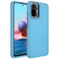 Xiaomi Redmi Note 10 Kılıf Metal Çerçeve ve Buton Tasarımlı Silikon Zore Luna Kapak