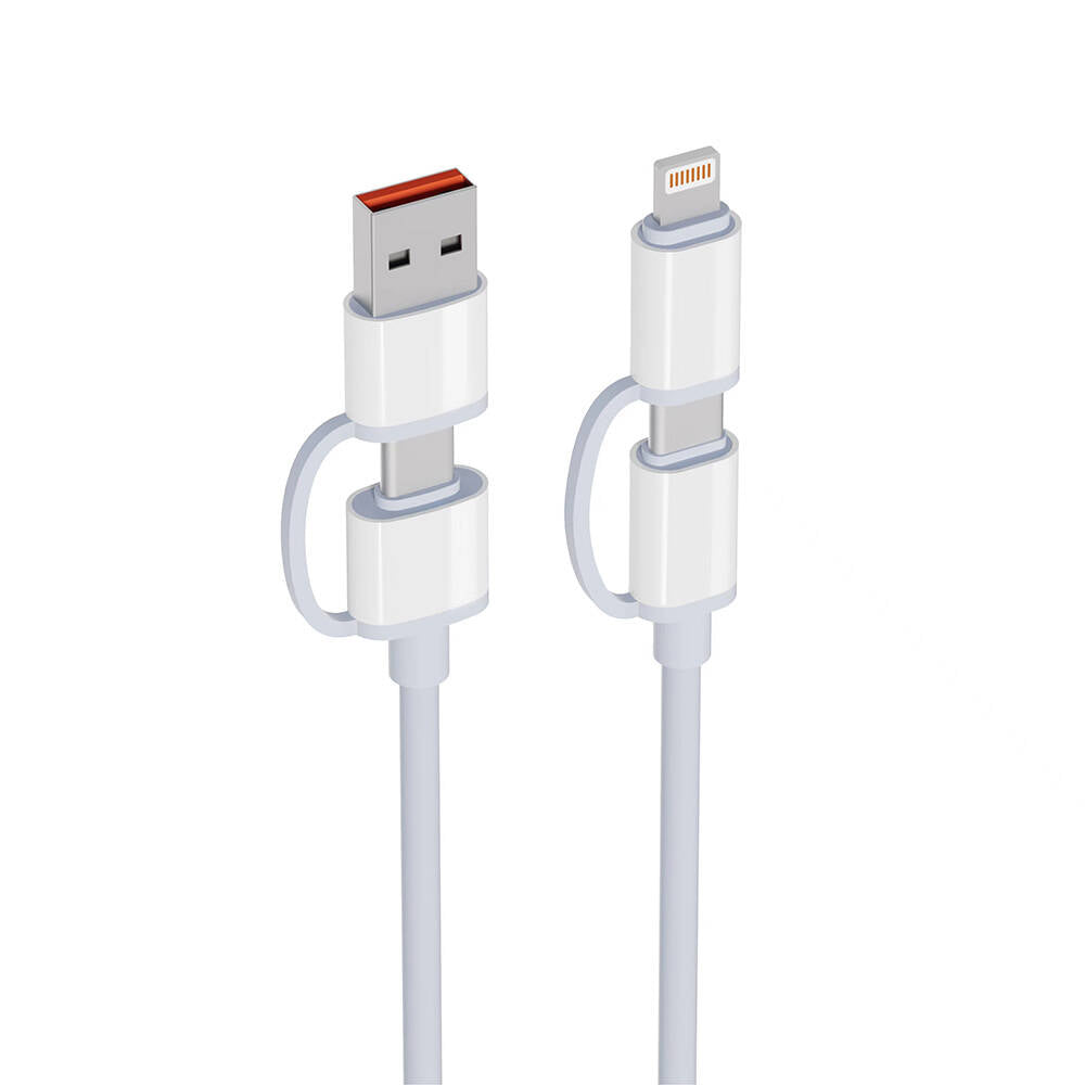 Zore Deira Silicone Outer Surface Design 4-in-1 A+C to C+L Cable 1M
