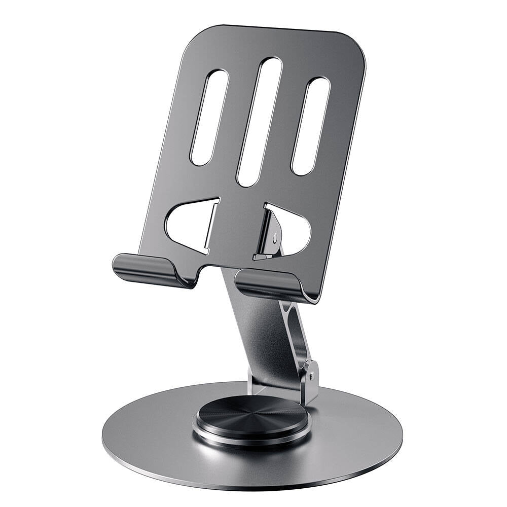 Zore MS-15 Portable Foldable 360 Rotating Carbon Steel Design Phone and Tablet Stand
